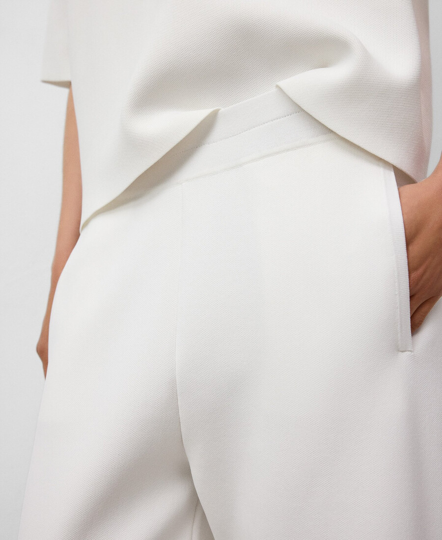 pantalon en maille coupe évasée pour femme
