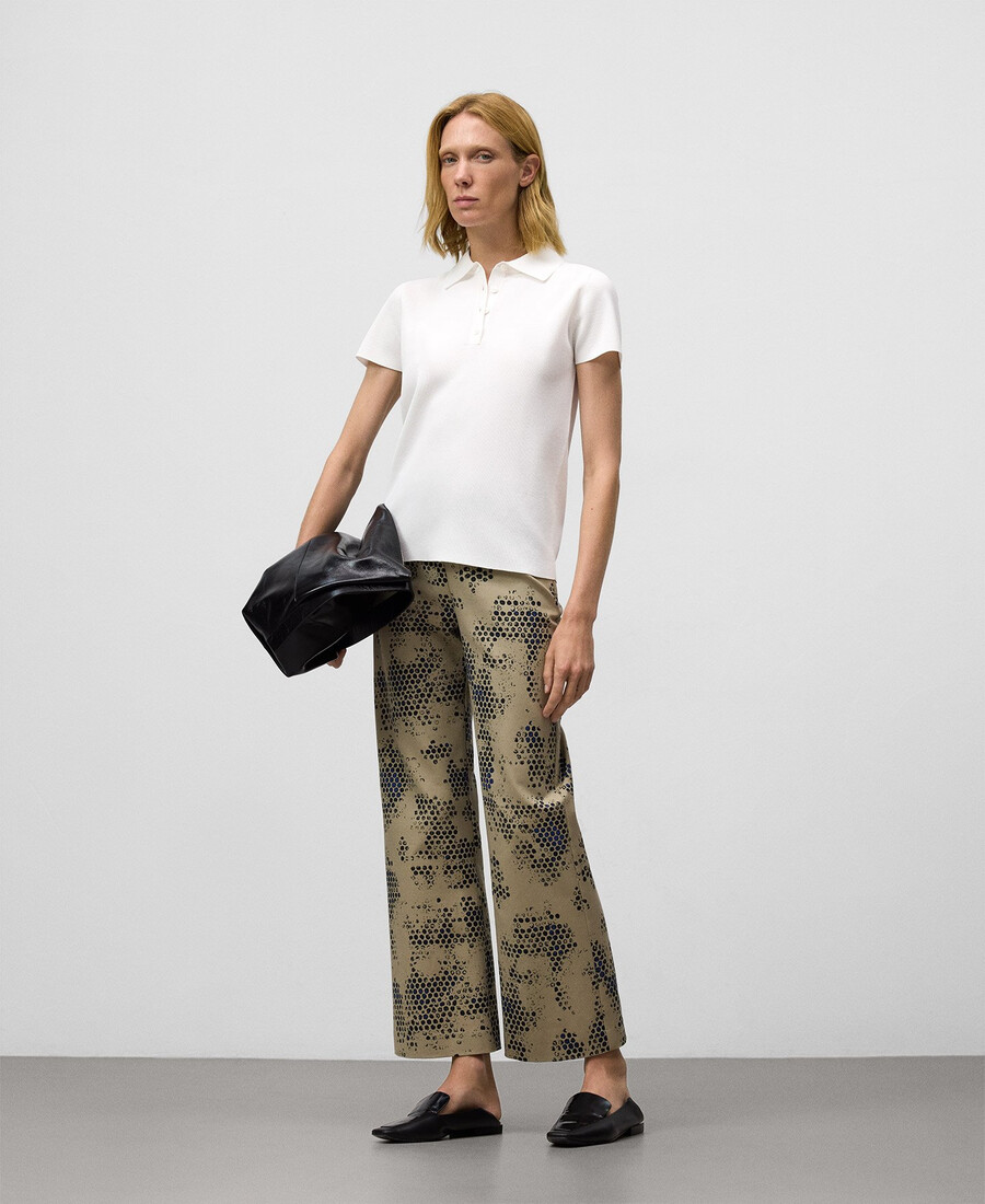 pantalon évasé imprimé femme