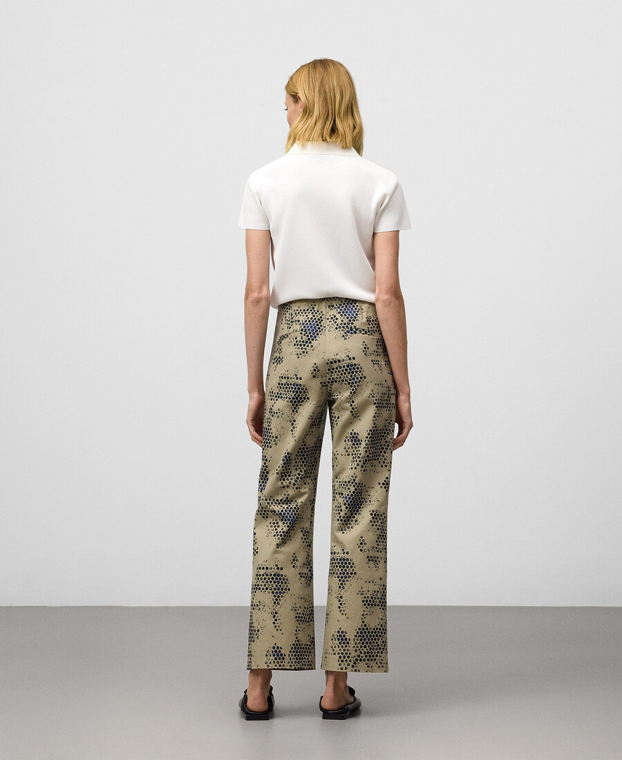 pantalon évasé imprimé femme