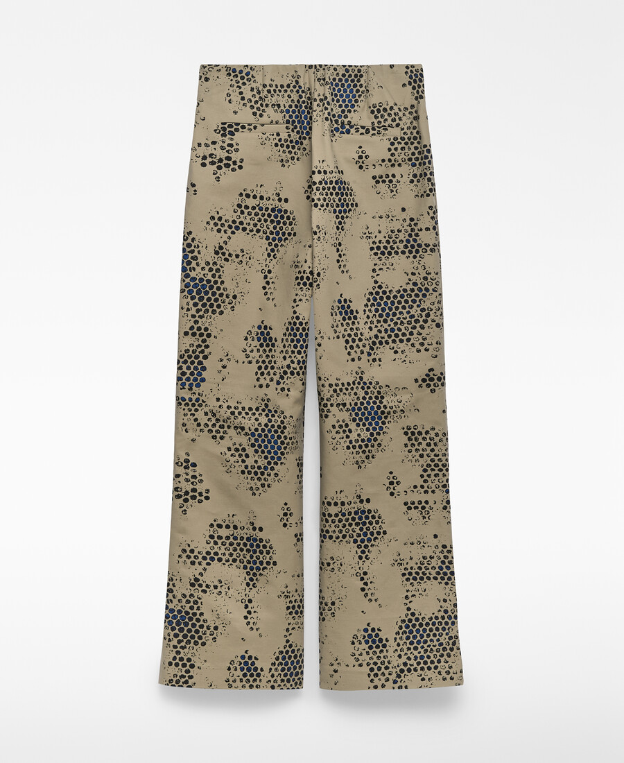 pantalon évasé imprimé femme