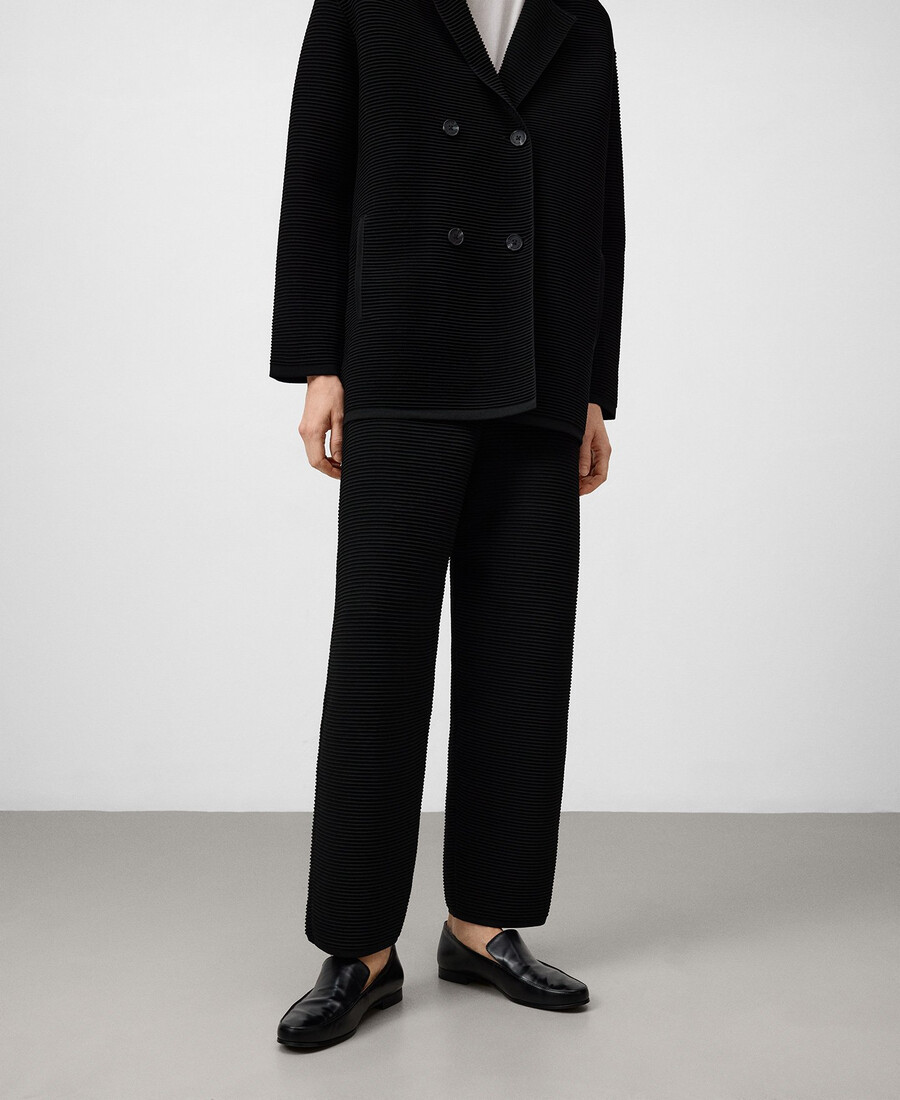 pantalon structuré coupe tonneau pour femme