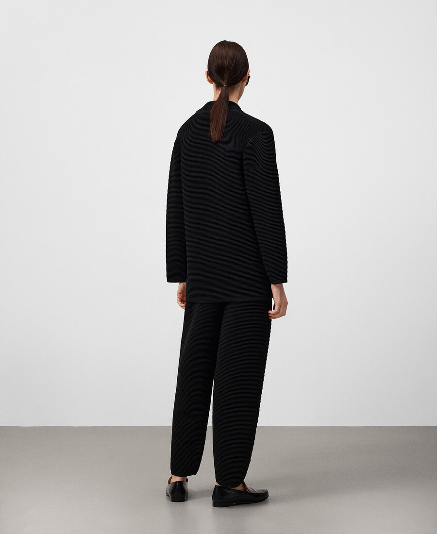 pantalon structuré coupe tonneau pour femme