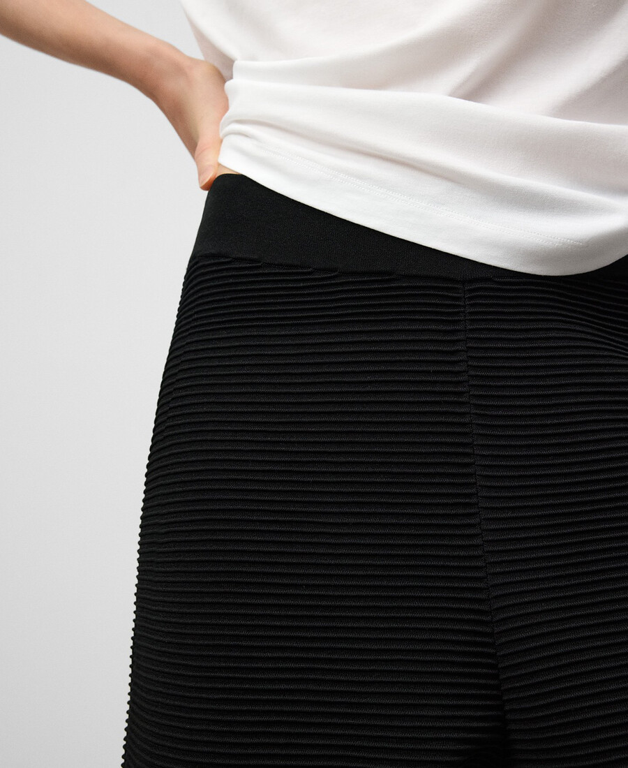 pantalon structuré coupe tonneau pour femme
