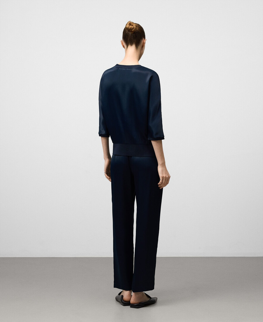 pantalon de jogging en satin pour femme