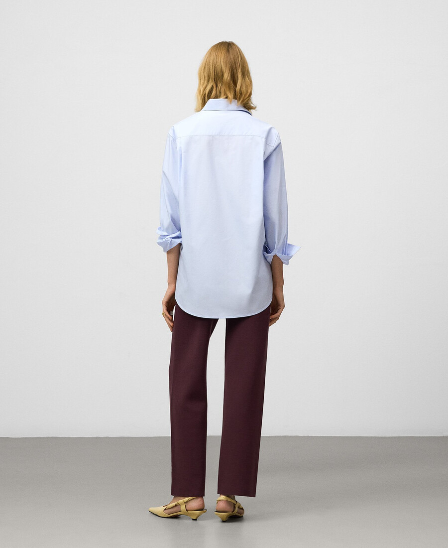 pantalon droit tricoté femme