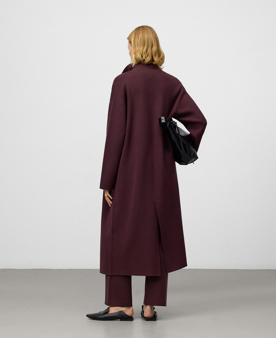 pantalon droit tricoté femme