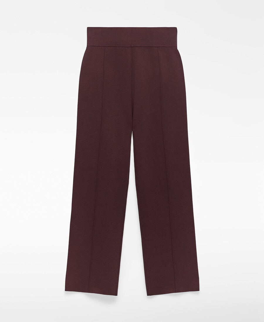 pantalon droit tricoté femme