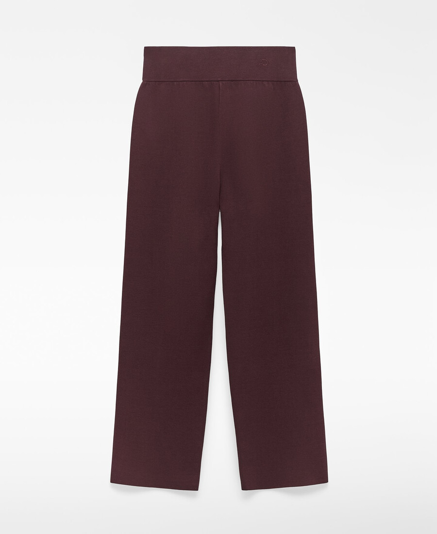 pantalon droit tricoté femme