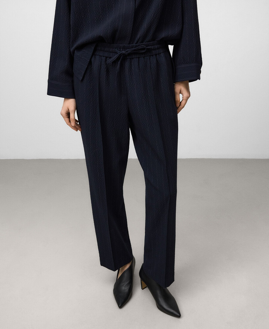 pantalon de jogging rayé femme