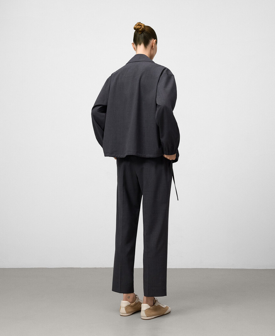 pantalon droit longueur cheville femme