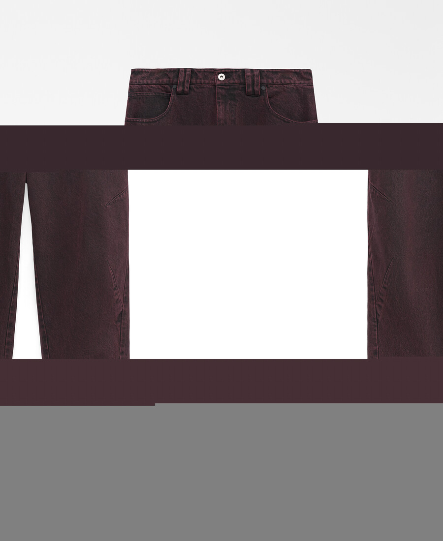 pantalon en denim délavé longueur cheville pour femme