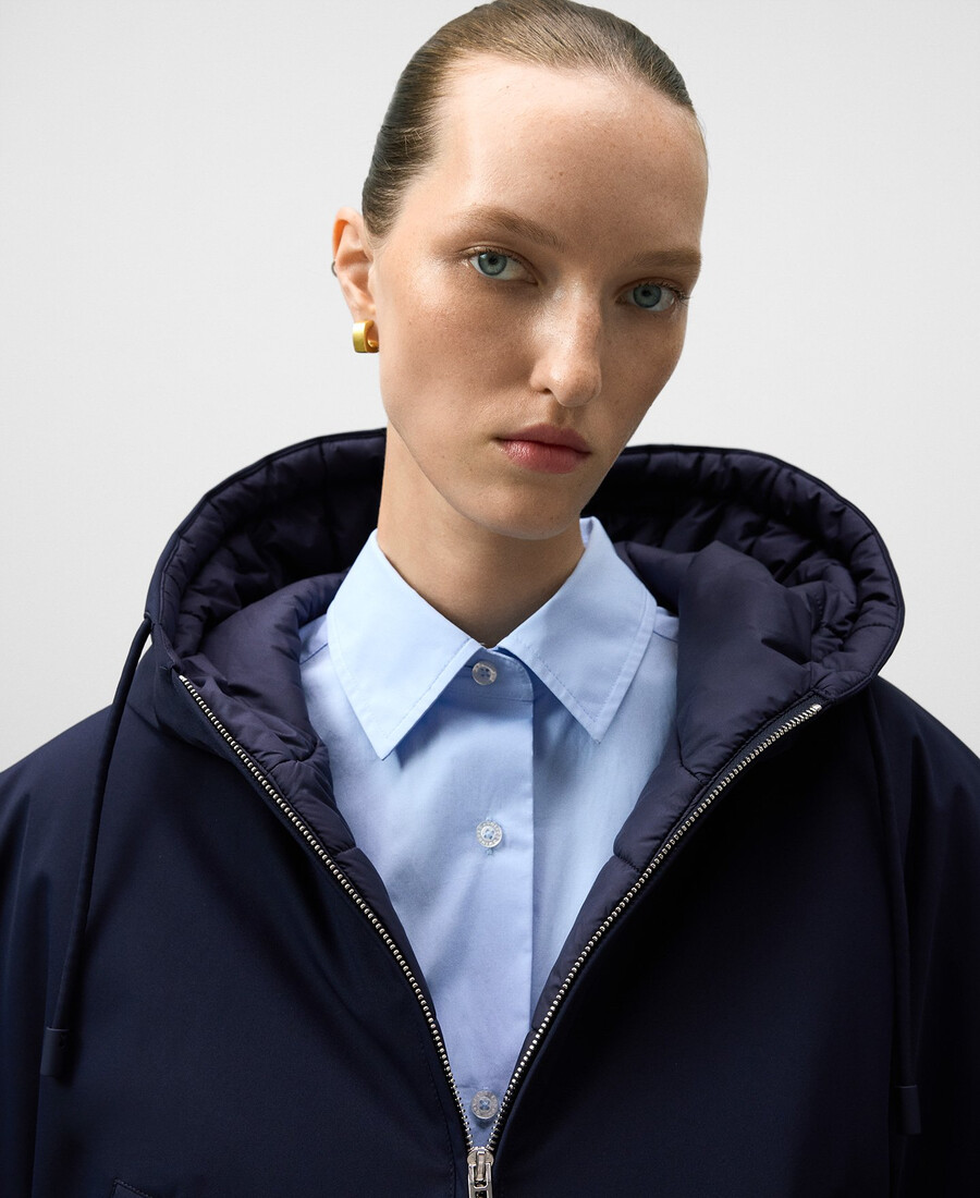 gilet matelassé à capuche pour femme