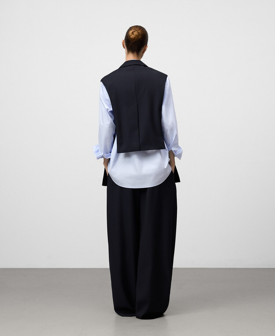 gilet tailleur à côtés ouverts pour femme