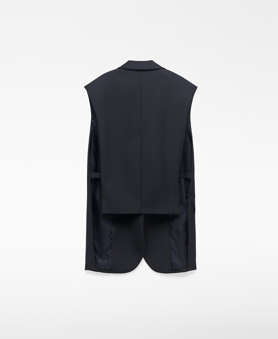 gilet tailleur à côtés ouverts pour femme