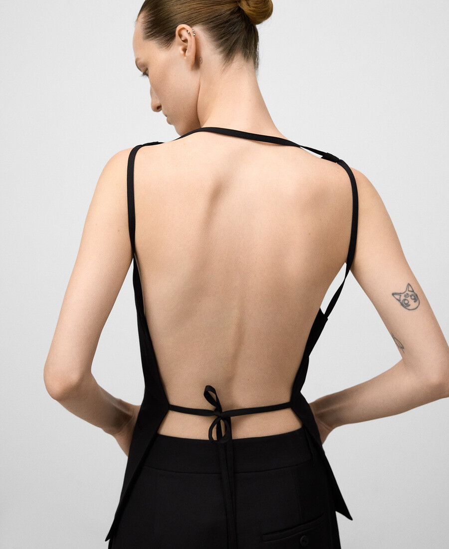 gilet tailleur dos nu femme