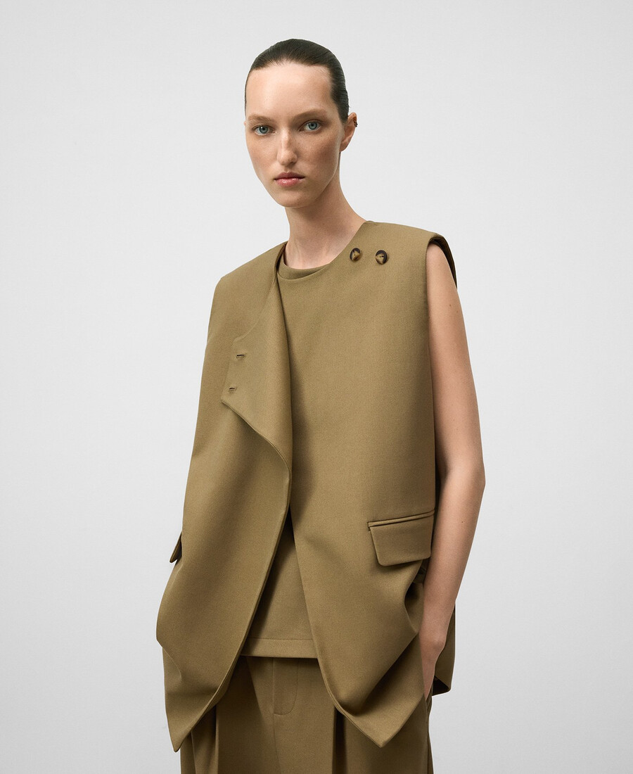 gilet croisé femme