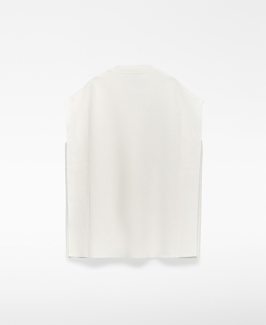 gilet en maille avec empiècements latéraux femme