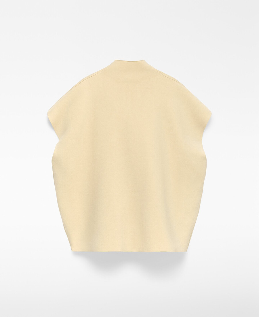 gilet en maille avec pli sur le devant pour femme