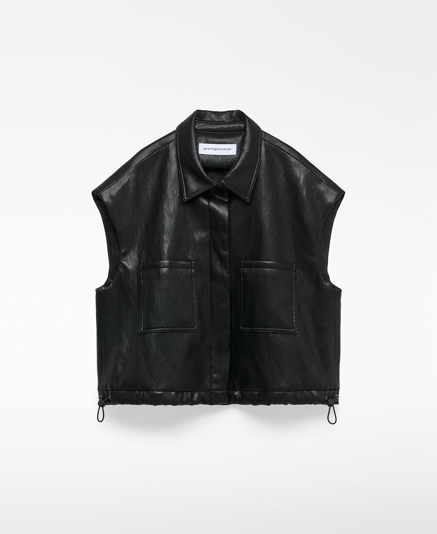 gilet femme en cuir et sans cuir