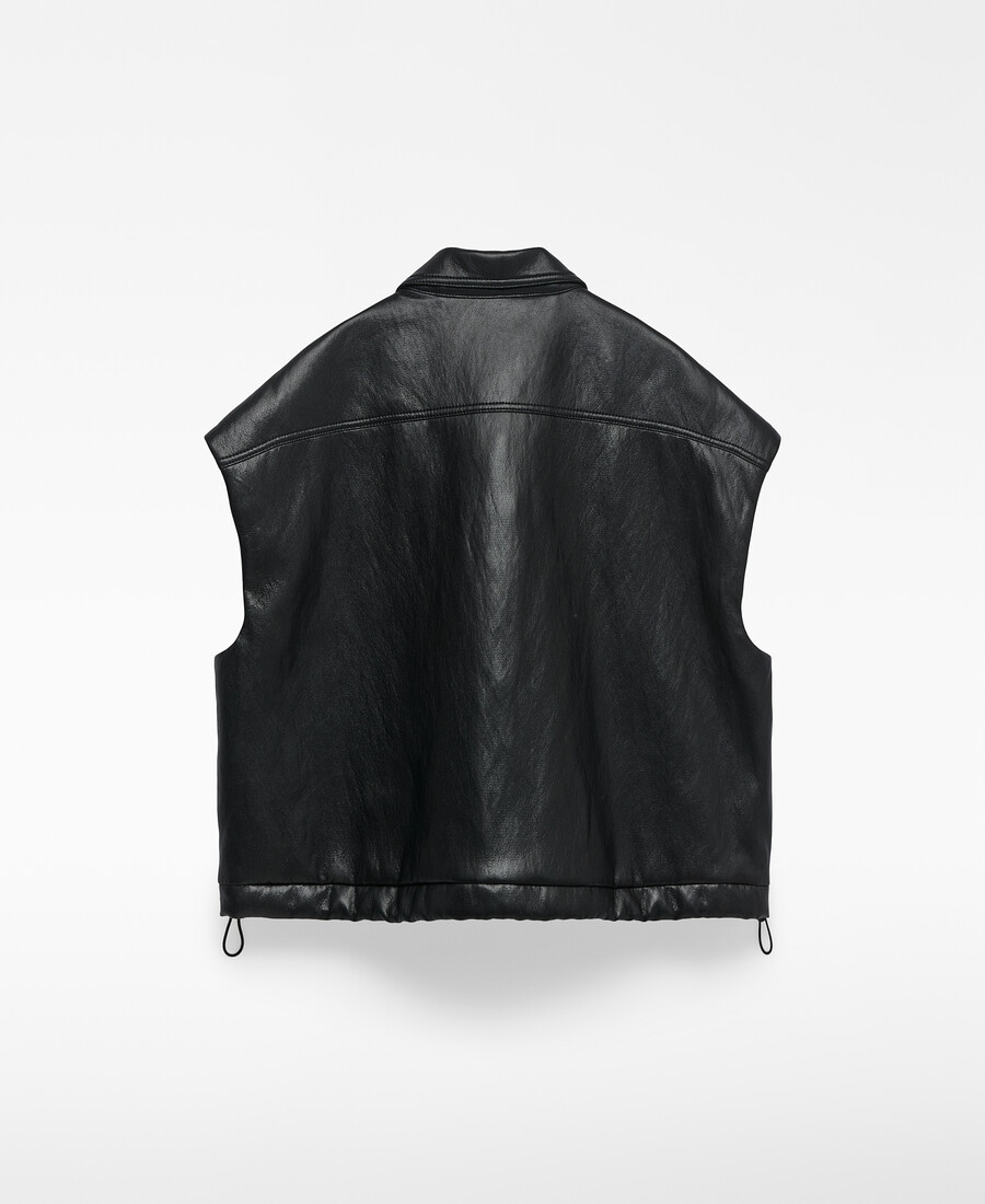 gilet femme en cuir et sans cuir