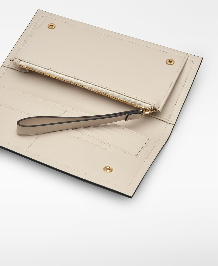 portefeuille femme en cuir imprimé carte