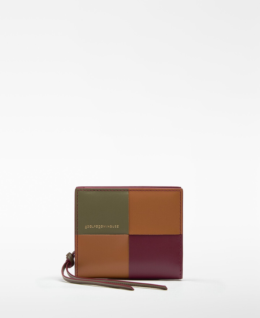 portefeuille moyen horizonte tricolore pour femme