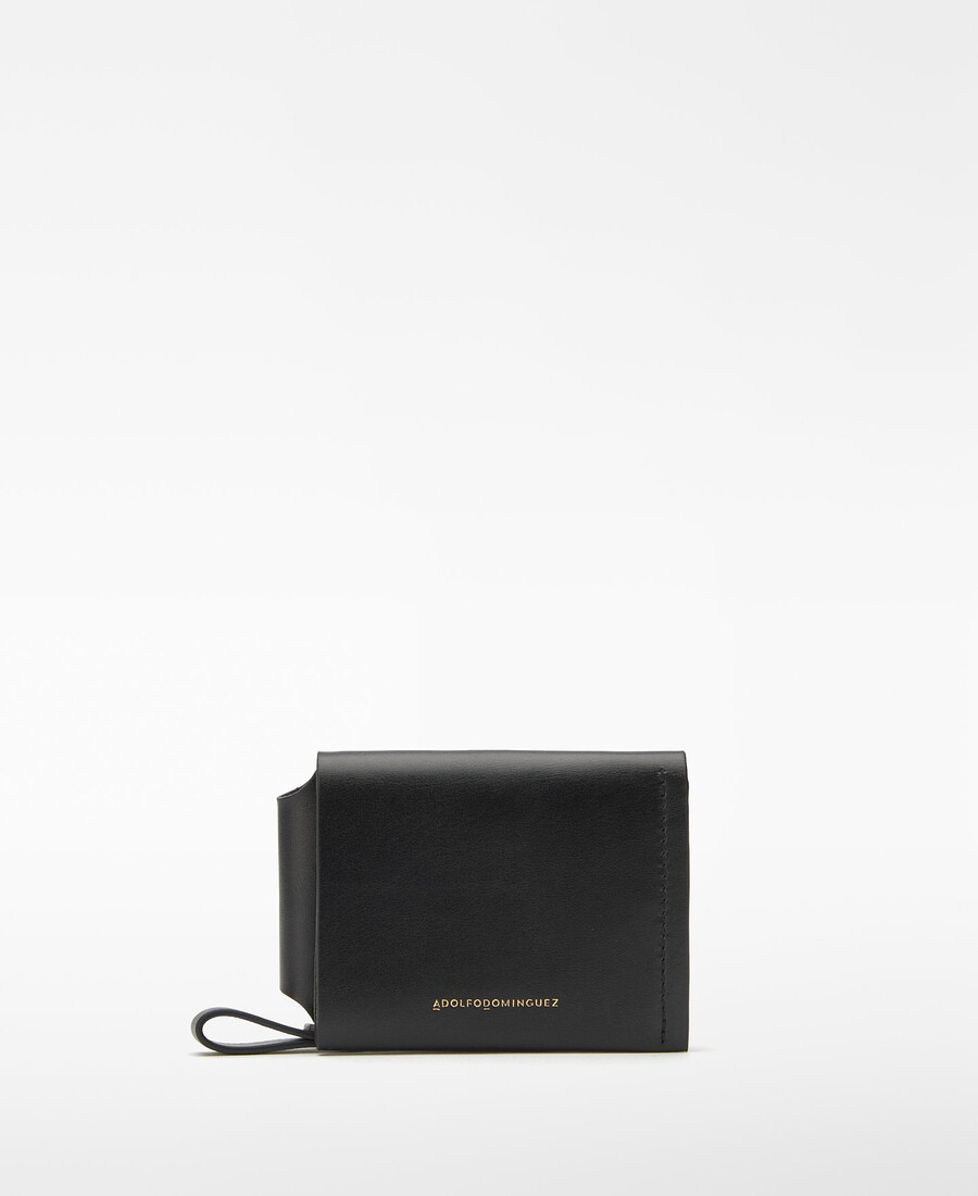 portefeuille pliable en cuir pour femme