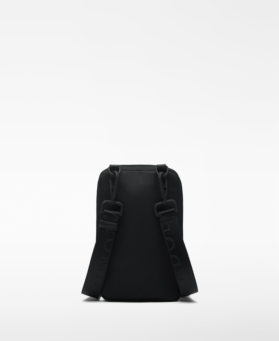 support de téléphone portable en nylon noir pour homme