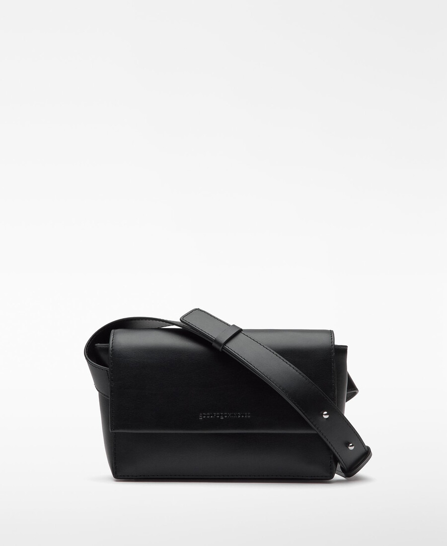 sac bandoulière en cuir de forme rectangulaire pour homme