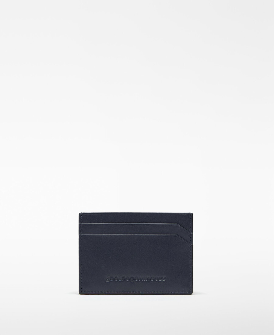 porte-cartes homme en cuir bicolore