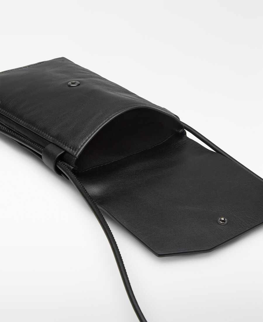 support de téléphone portable en cuir pour homme