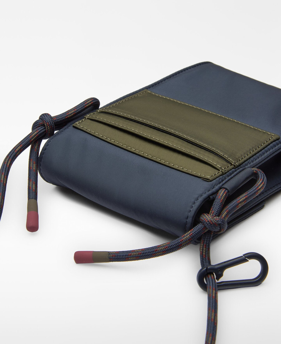 Étui de téléphone portable en nylon avec rabat pour homme