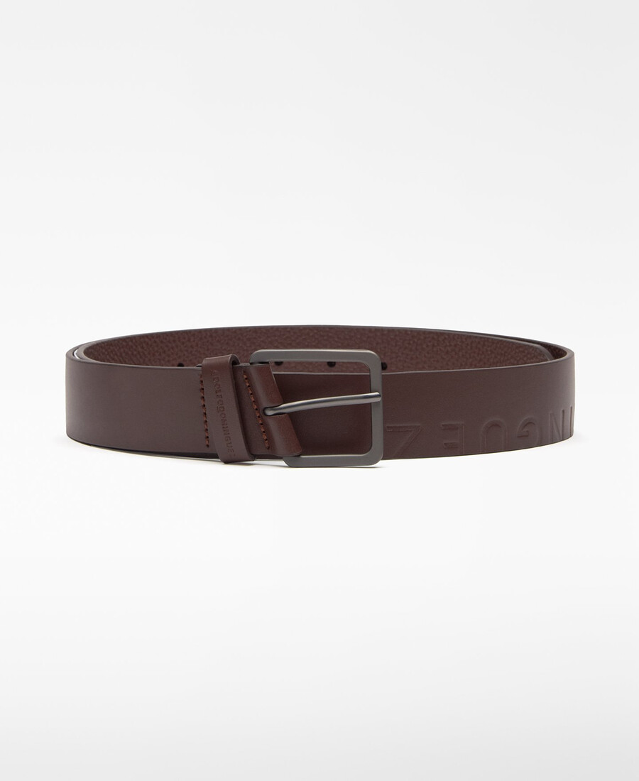 ceinture homme en cuir avec logo gravé
