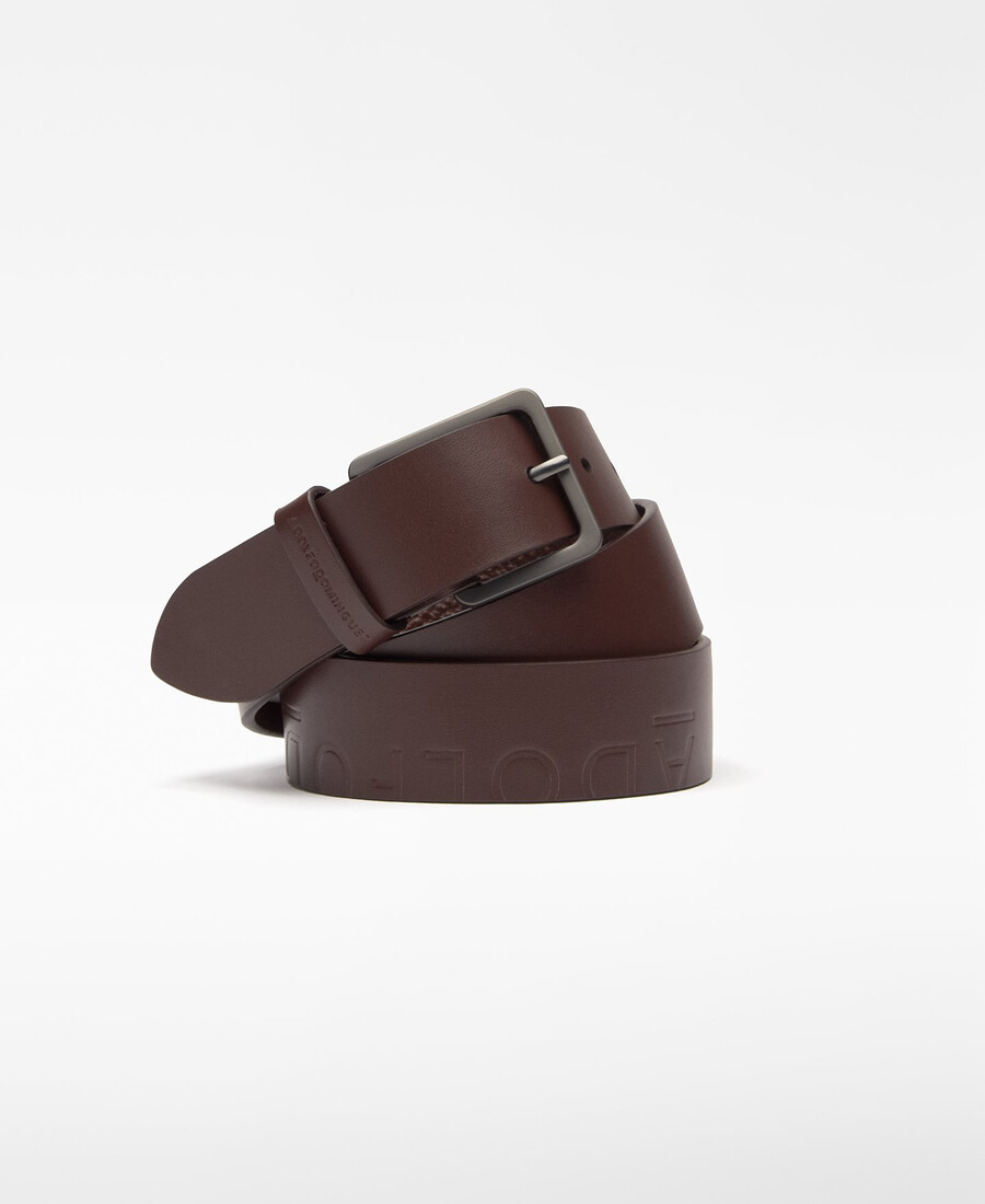 ceinture homme en cuir avec logo gravé