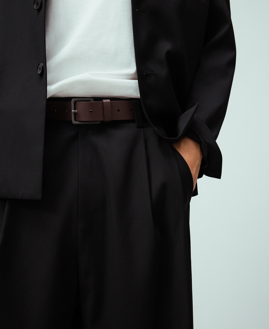 ceinture homme en cuir avec logo gravé