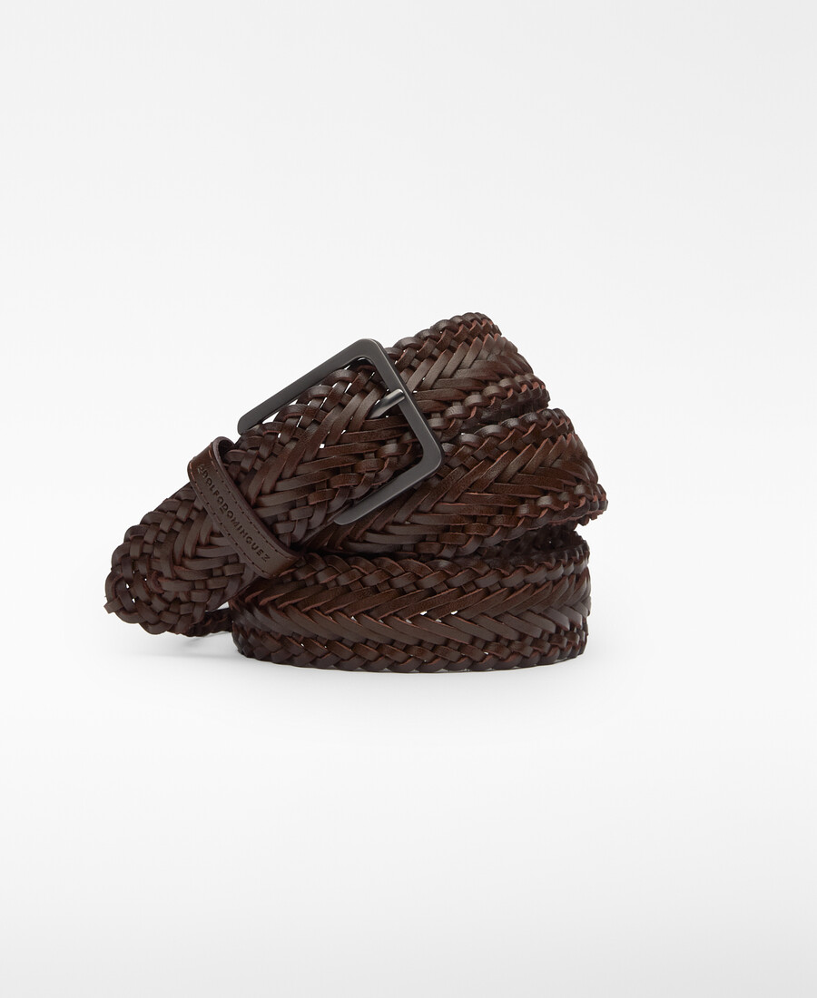 ceinture en cuir tressé pour homme