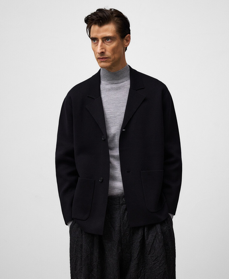 blazer en maille coupe décontractée pour homme