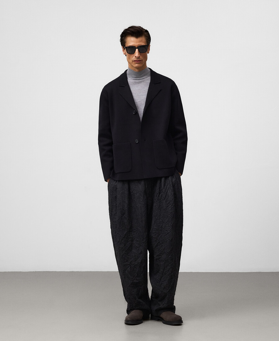 blazer en maille coupe décontractée pour homme