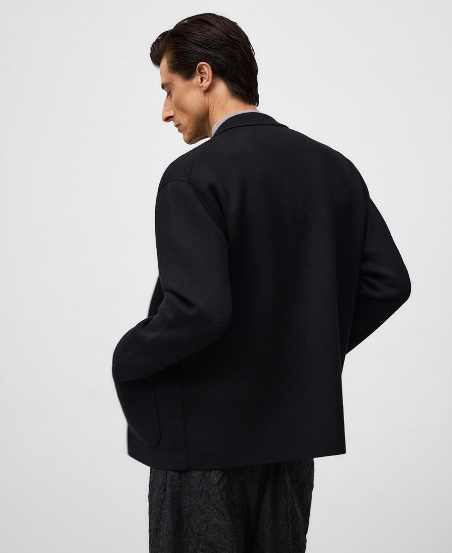 blazer en maille coupe décontractée pour homme
