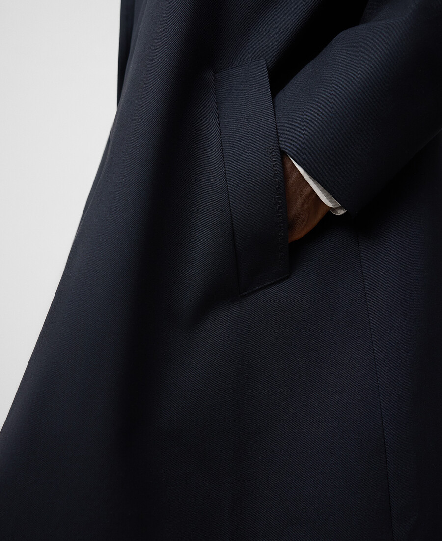 trench-coat droit à col étalé pour homme
