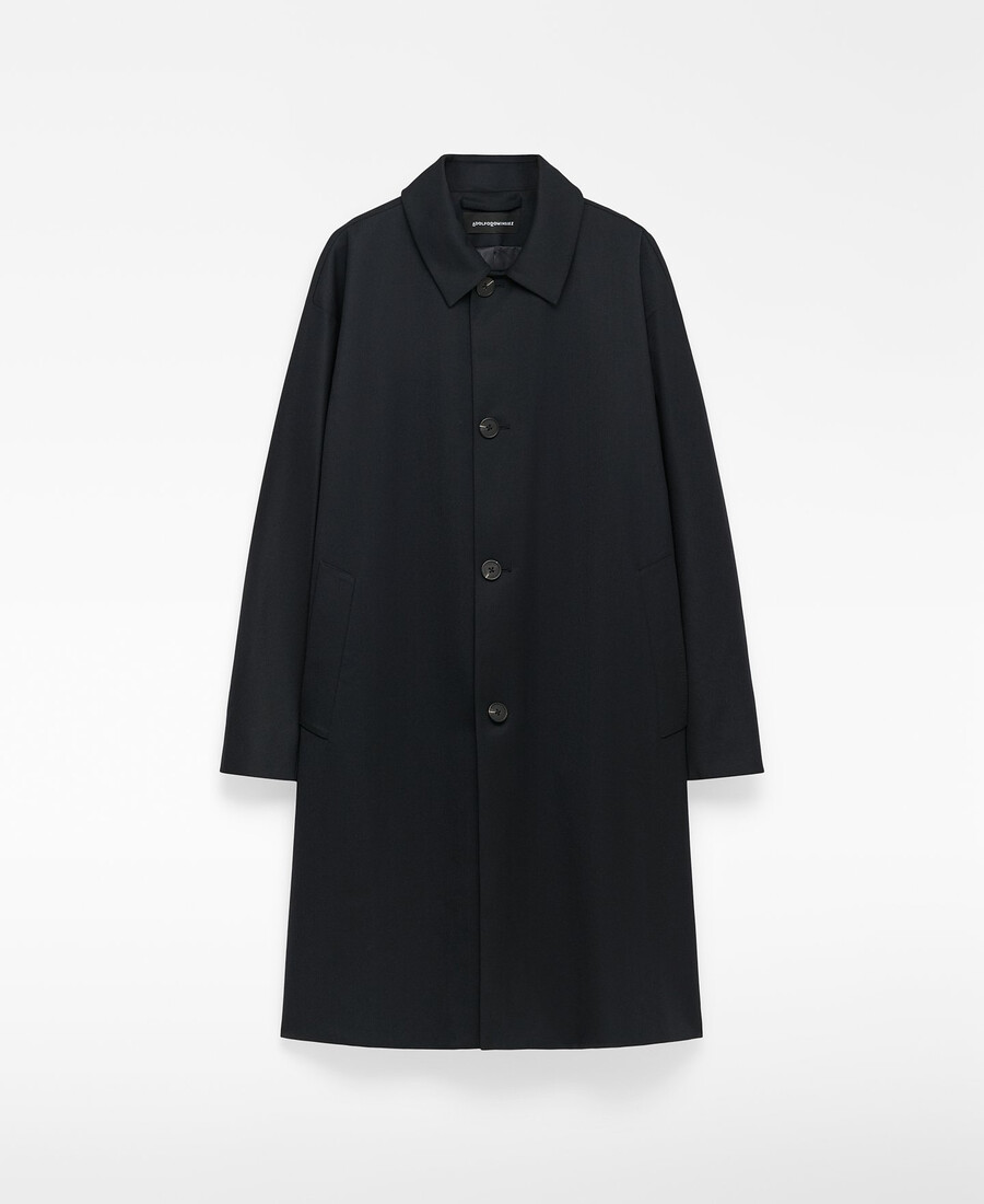 trench-coat droit à col étalé pour homme