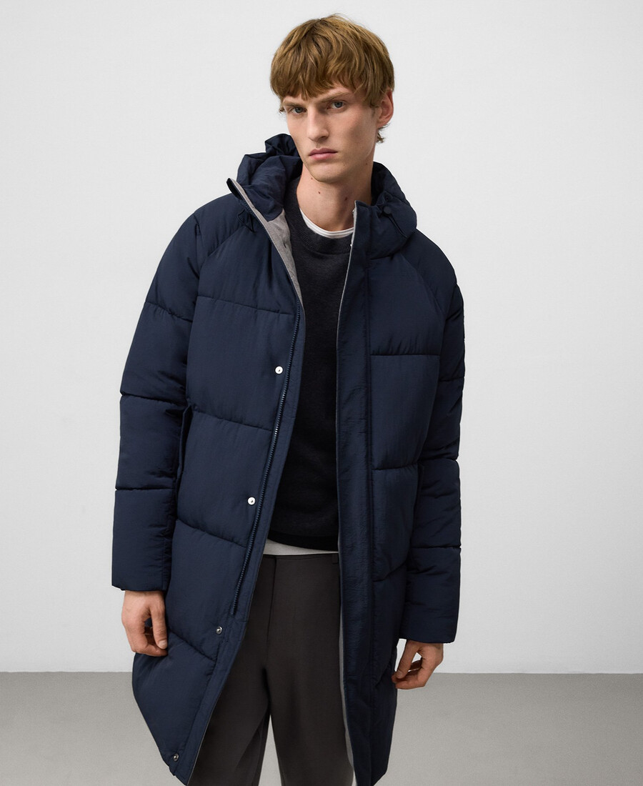 manteau long matelassé homme