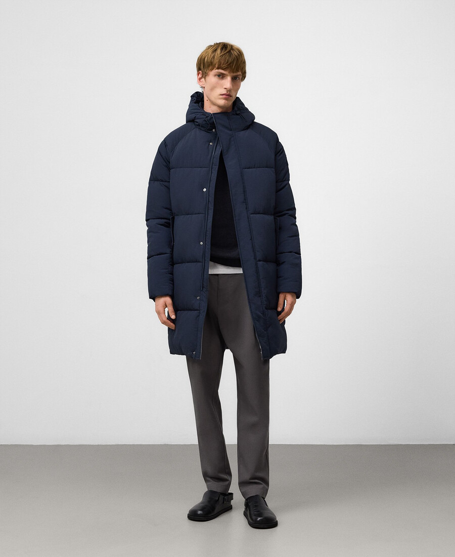 manteau long matelassé homme
