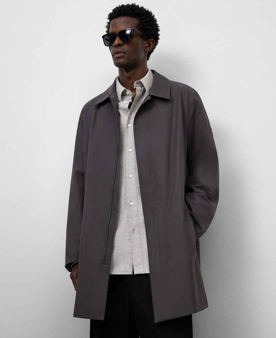 trench-coat à col ouvert pour homme