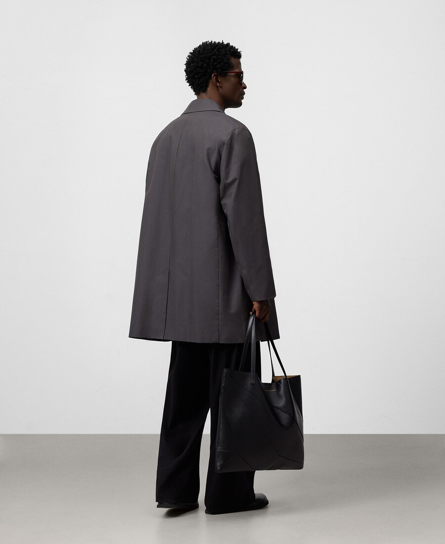 trench-coat à col ouvert pour homme