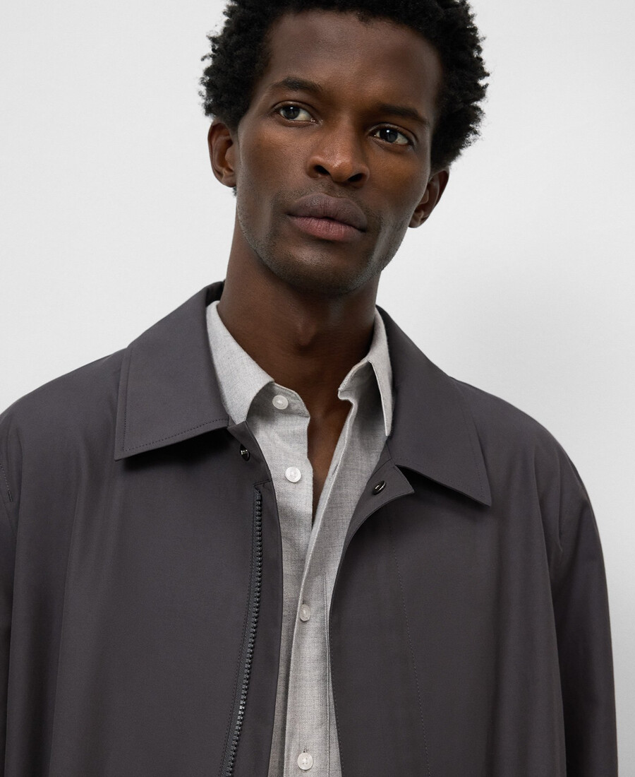 trench-coat à col ouvert pour homme
