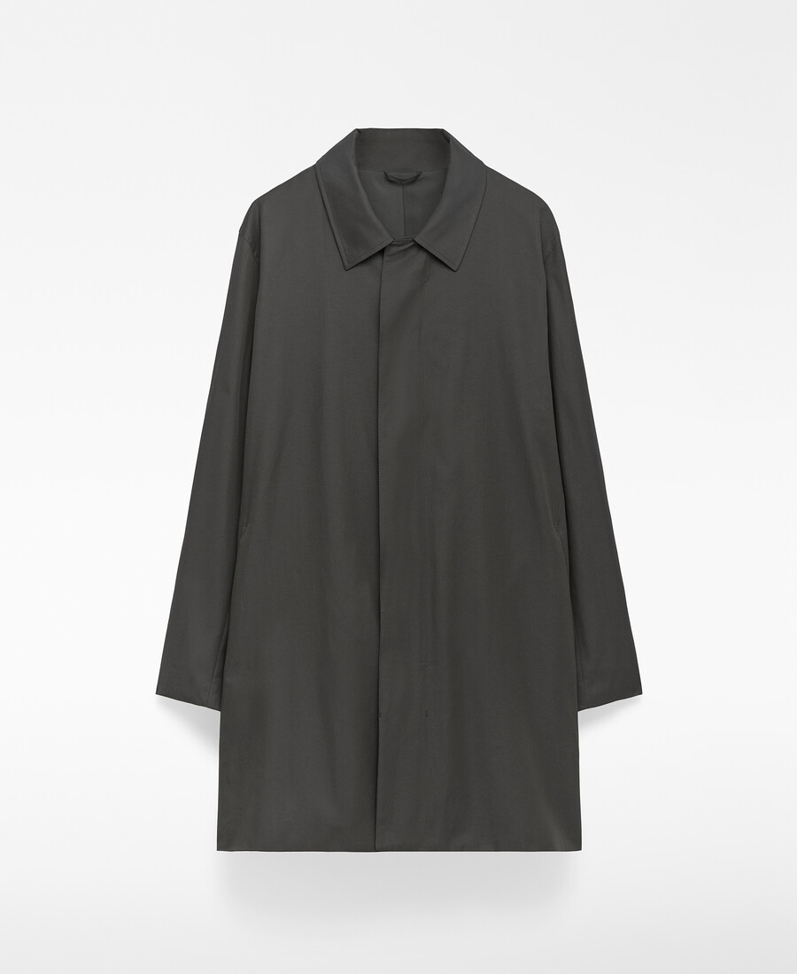 trench-coat à col ouvert pour homme