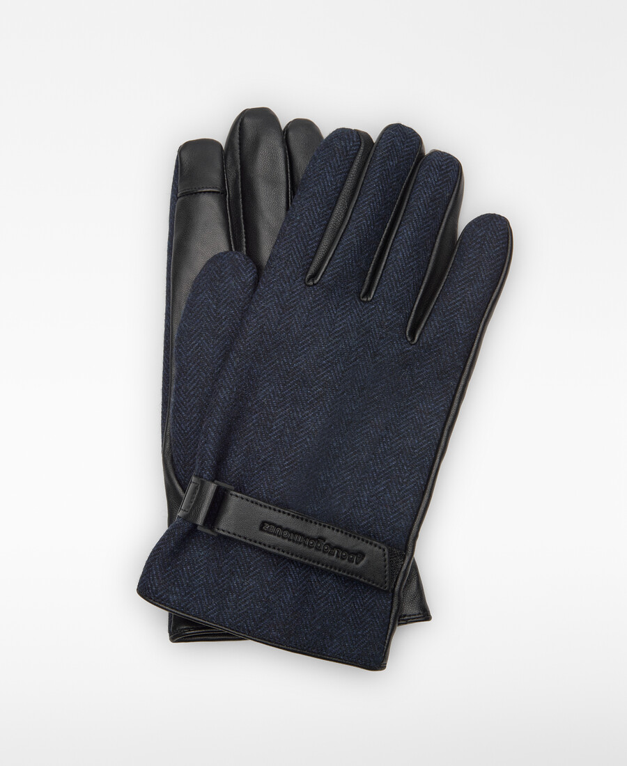 gants homme en tissu mixte