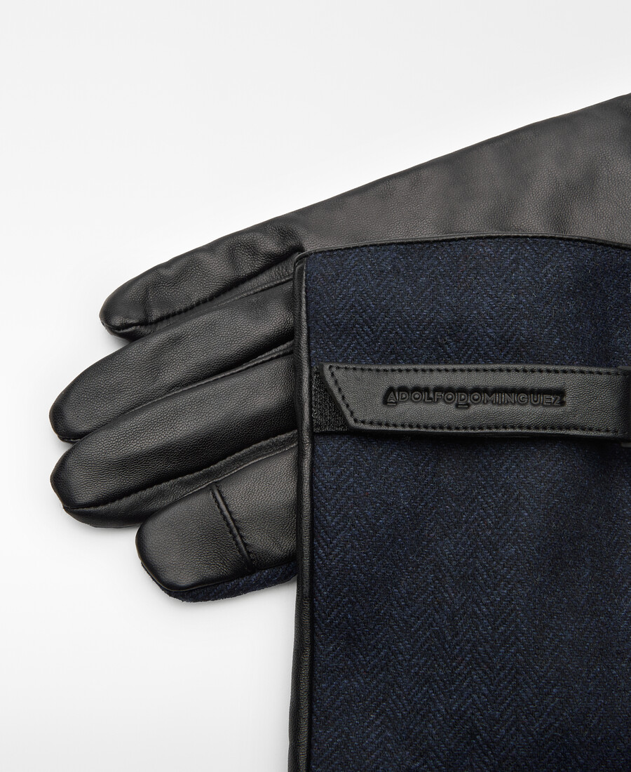 gants homme en tissu mixte