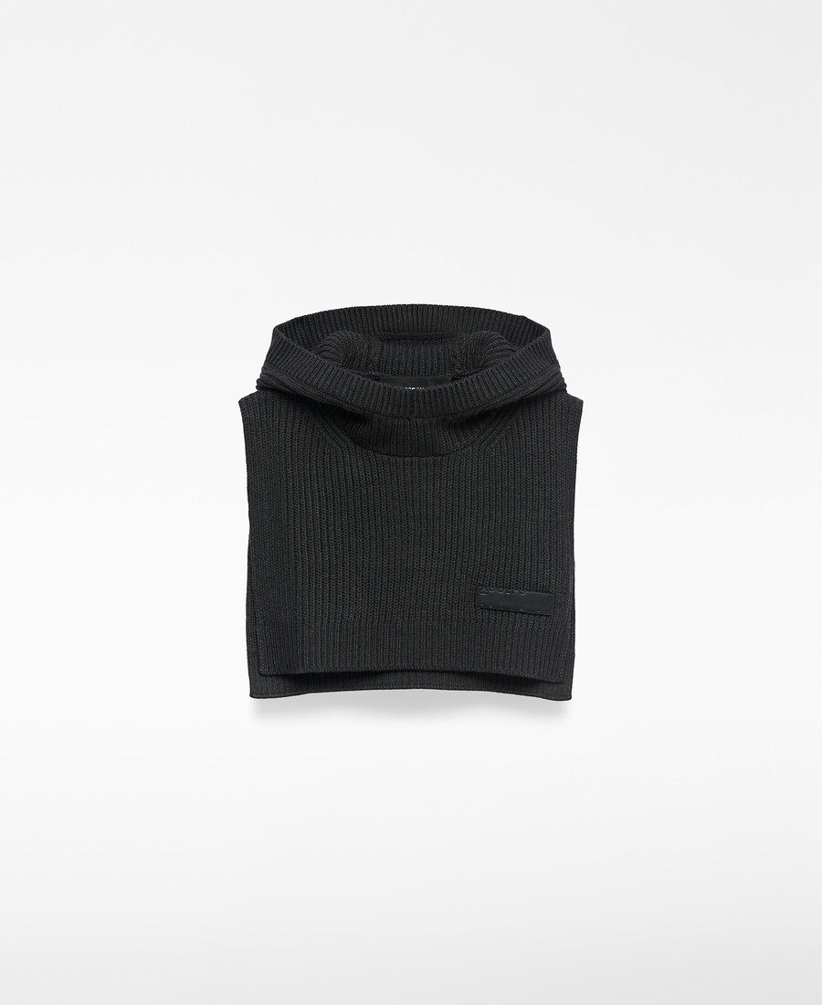 cagoule homme en maille côtelée